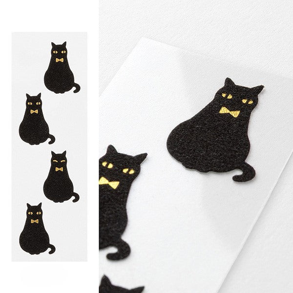 Midori Mini Letter Paper &amp; Envelopes with Stickers 951 Black Cat A — in use