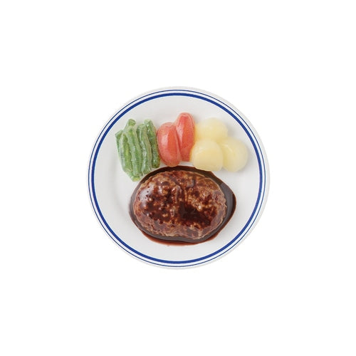 Midori Miniature Magnet - Hamburg Steak — front view