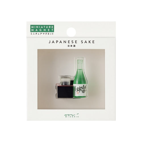 Midori Miniature Magnet - Japanese Sake — with packaging