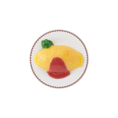 Midori Miniature Magnet - Omelet Rice — front view