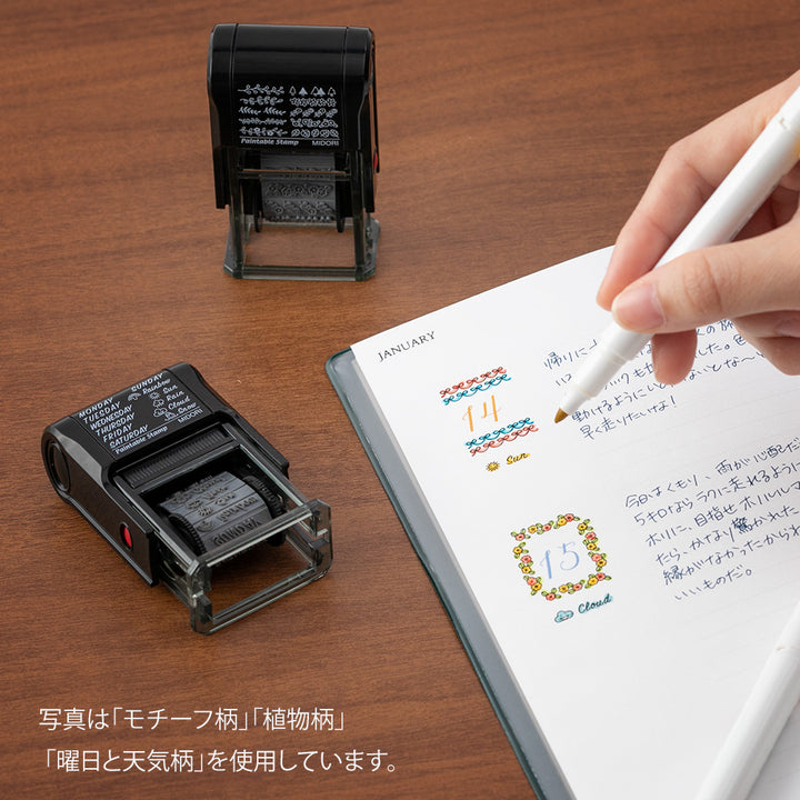 Midori Paintable Rotating Stamp Dial - Animal Speech Bubble — in use