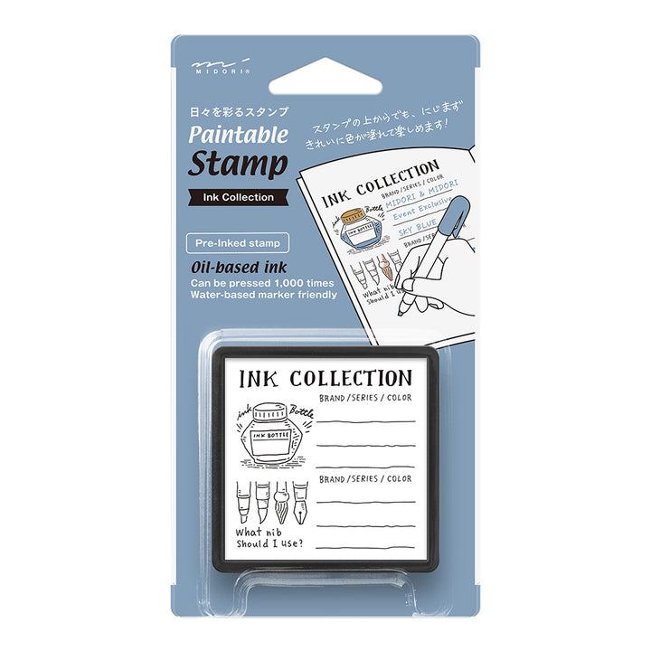 Midori Paintable Stamp Pre-inked - Ink Collection A — front view