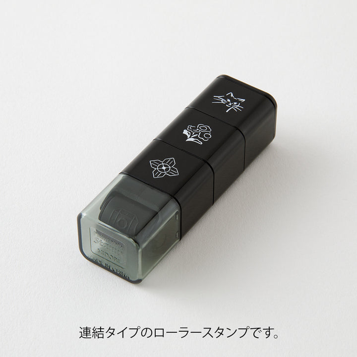 Midori Paintable Stamp Roller - Cat &amp; Landscape — side view