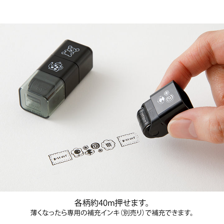 Midori Paintable Stamp Roller - Motif — with packaging