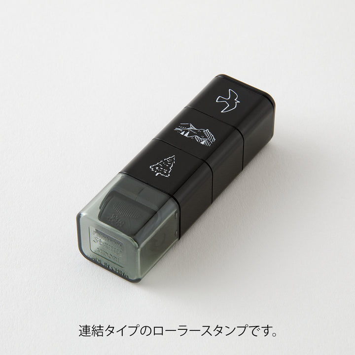 Midori Paintable Stamp Roller - Mountain View — side view