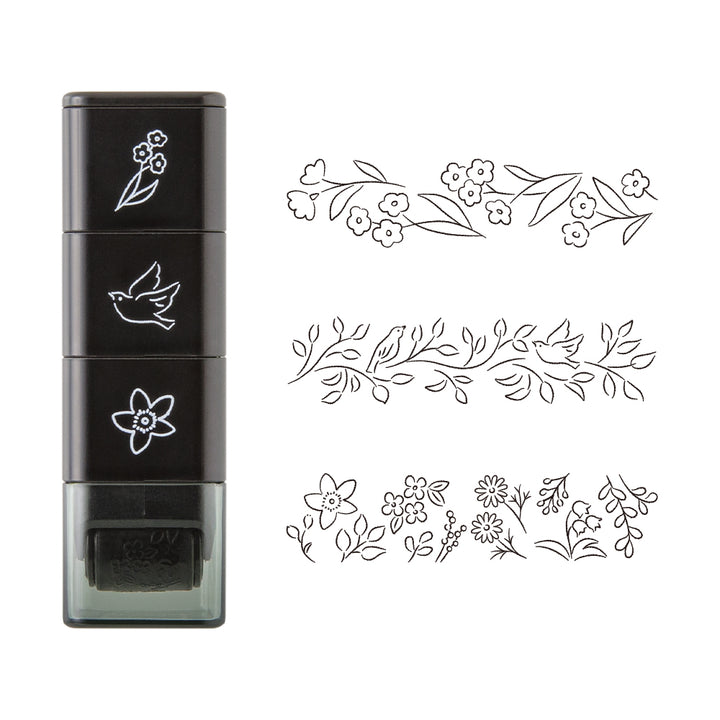 Midori Paintable Stamp Roller - Plant — side view