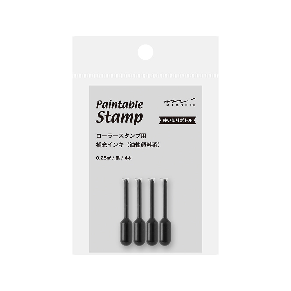 Midori Paintable Stamp Roller Refill Ink Black, Midori, Stamp Roller, Midori Paintable Stamp Roller Refill Ink, Ink Refill, Stamp Ink Refill, Cityluxe