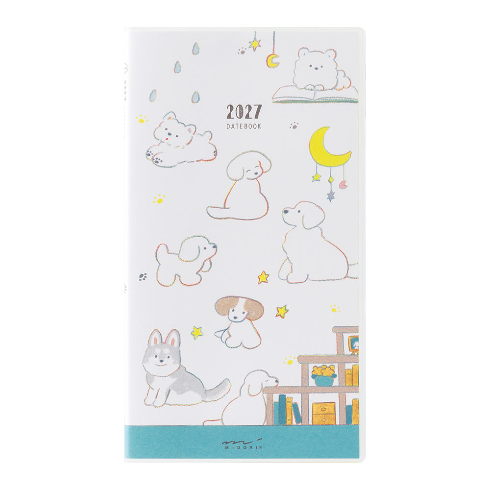 Midori Slim Pocket Diary Dog 2027