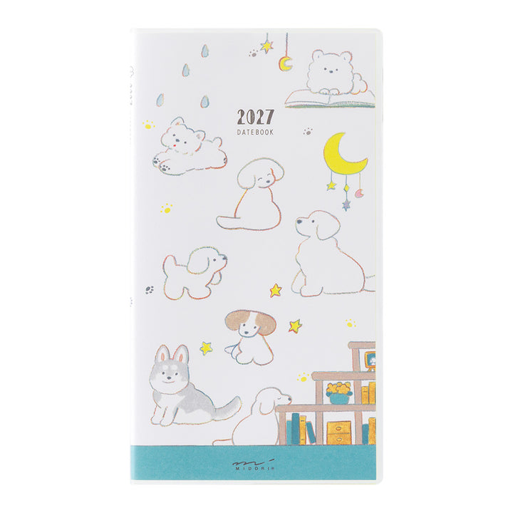 Midori Slim Pocket Diary Dog 2027