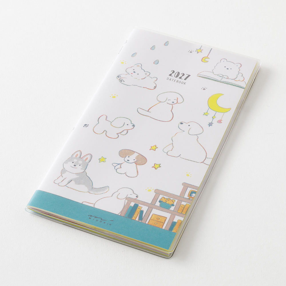 Midori Slim Pocket Diary Dog 2027
