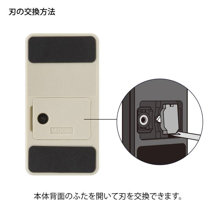 Midori Spare Ceramic Blade for Magnet Letter Cutter - replacing the blade from the back of the cutter