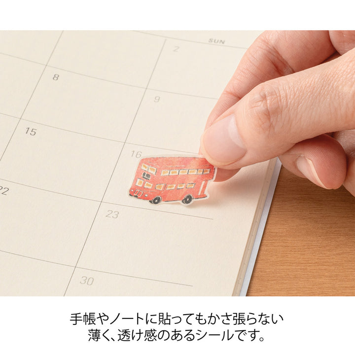 Midori Sticker 2710 British Motifs — in use