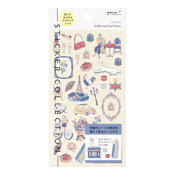 Midori Sticker 2711 French Motifs — front view