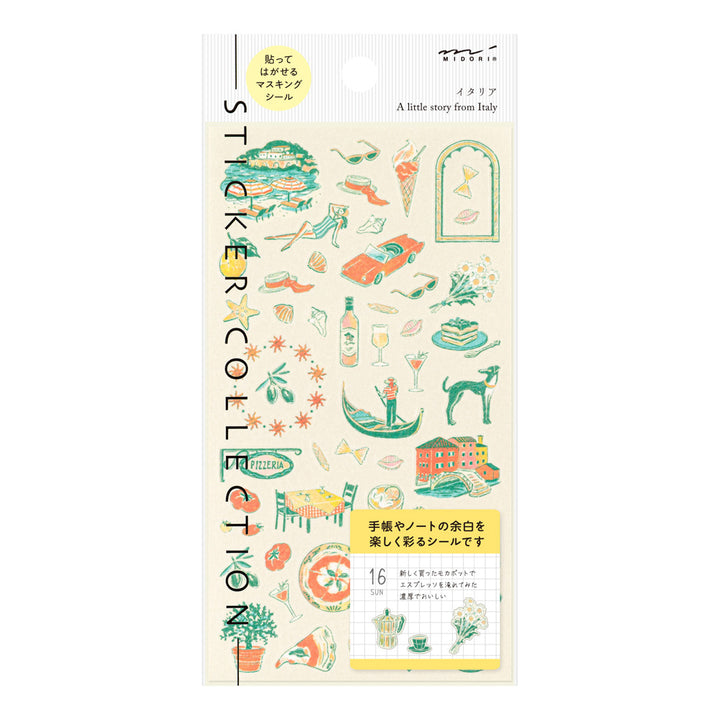 Midori Sticker 2712 Italian Motifs — front view