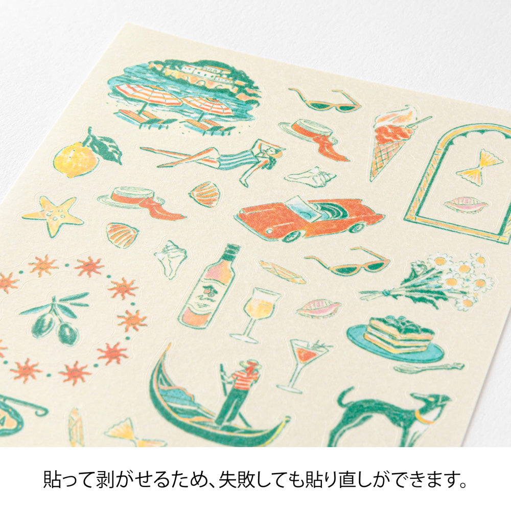 Midori Sticker 2712 Italian Motifs — detail view