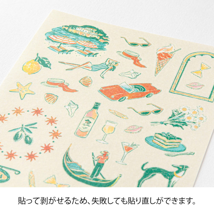 Midori Sticker 2712 Italian Motifs — detail view