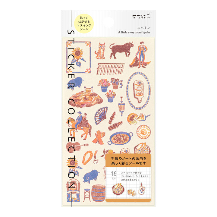 Midori Sticker 2713 Spanish Motifs — front view