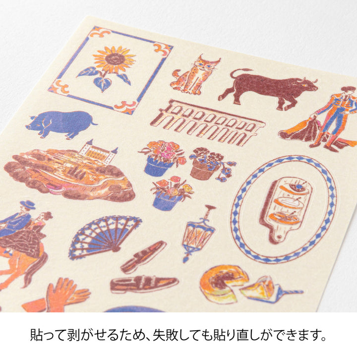 Midori Sticker 2713 Spanish Motifs — detail view