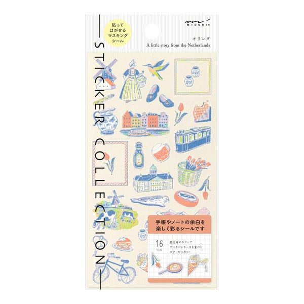 Midori Sticker 2715 Dutch Motifs — front view
