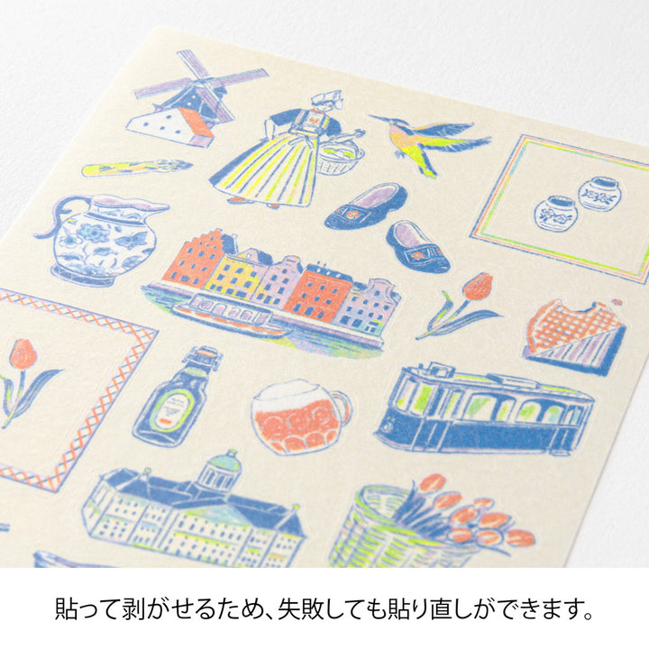 Midori Sticker 2715 Dutch Motifs — detail view