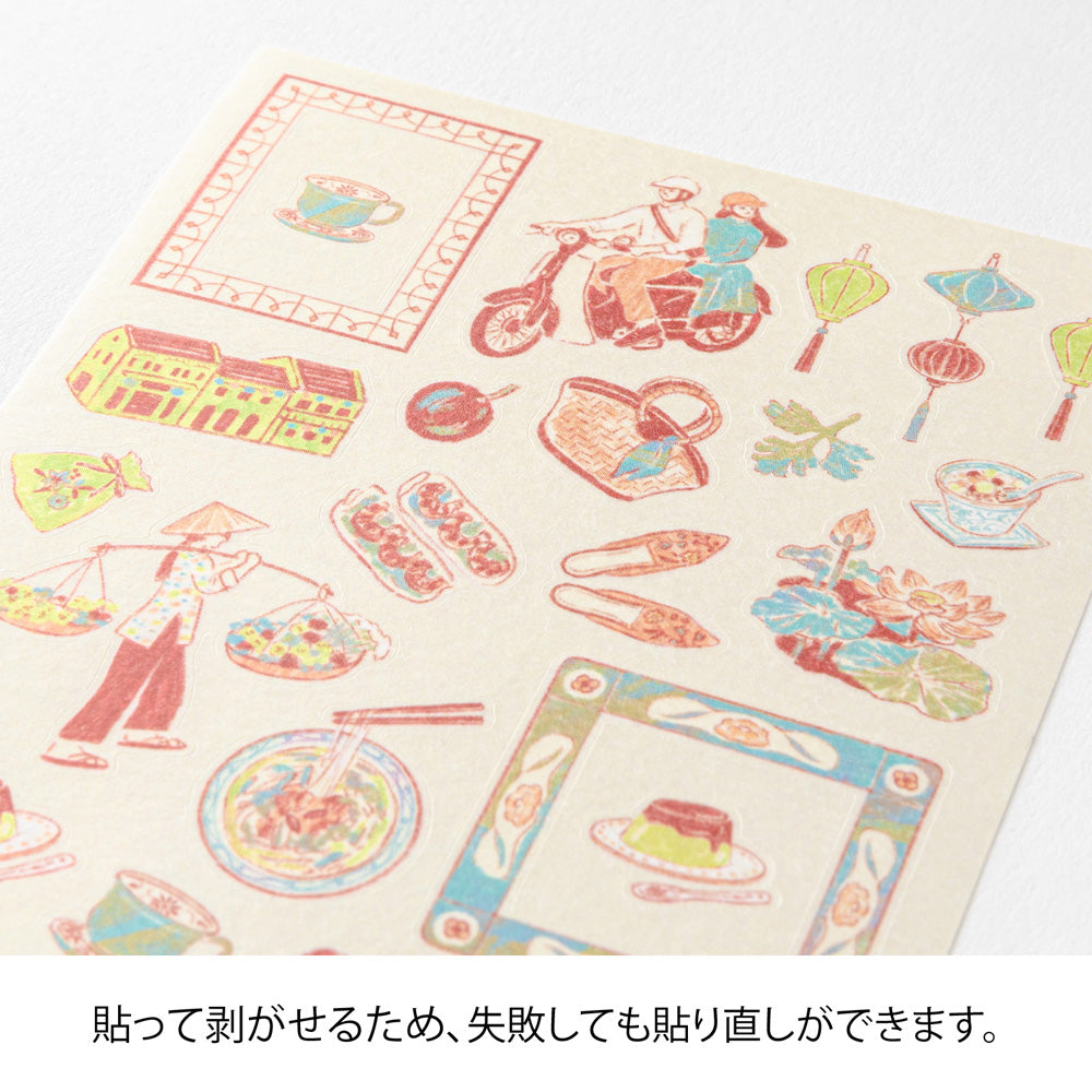 Midori Sticker 2718 Vietnamese Motifs — detail view