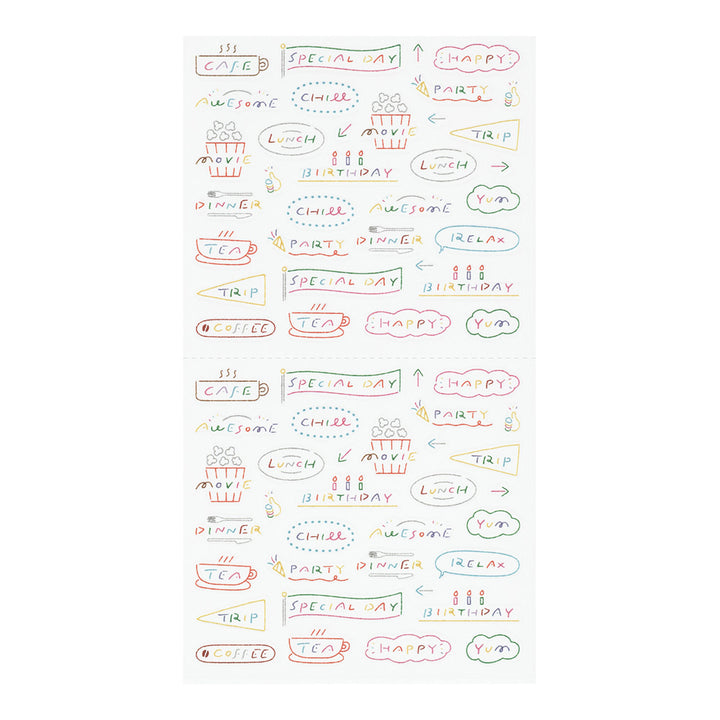Midori Sticker 2744 Text Anniversary