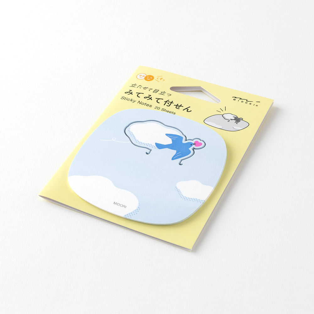 Midori Sticky Notes Pop-up Bird — with packaging