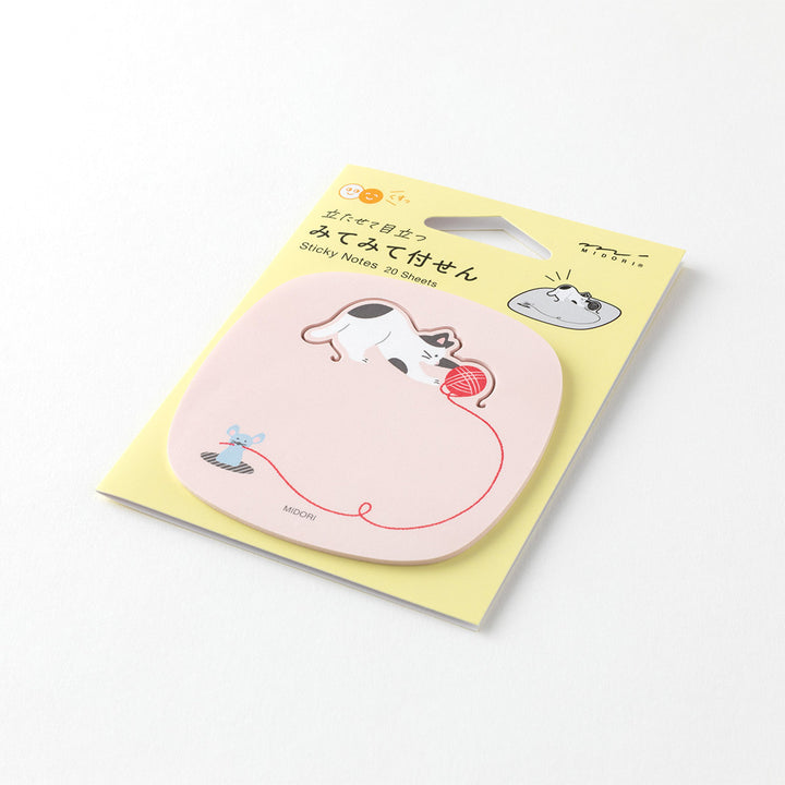 Midori Sticky Notes Pop-up Cat — detail view