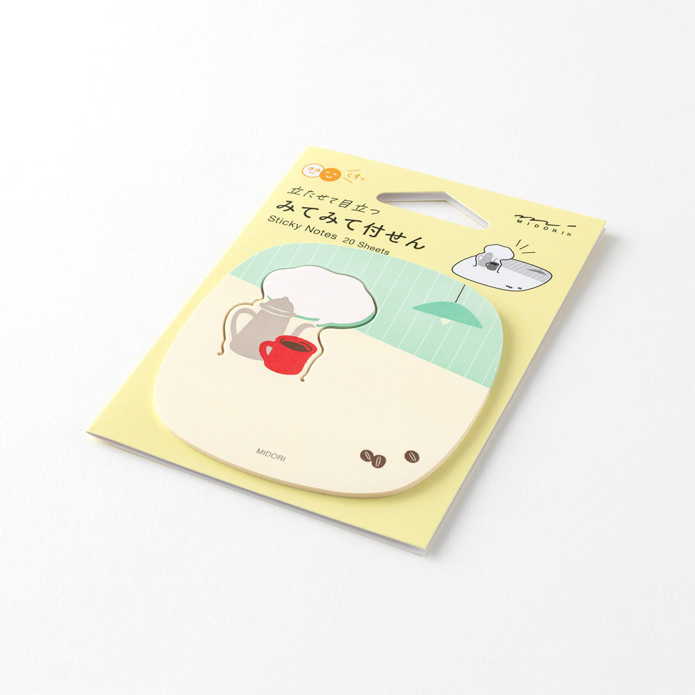 Midori Sticky Notes Pop-up Coffee — in use