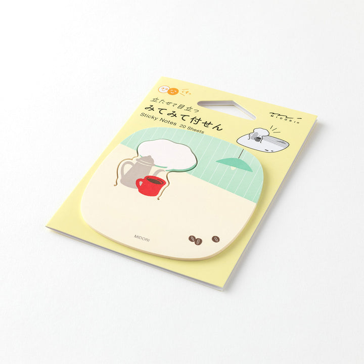 Midori Sticky Notes Pop-up Coffee — in use