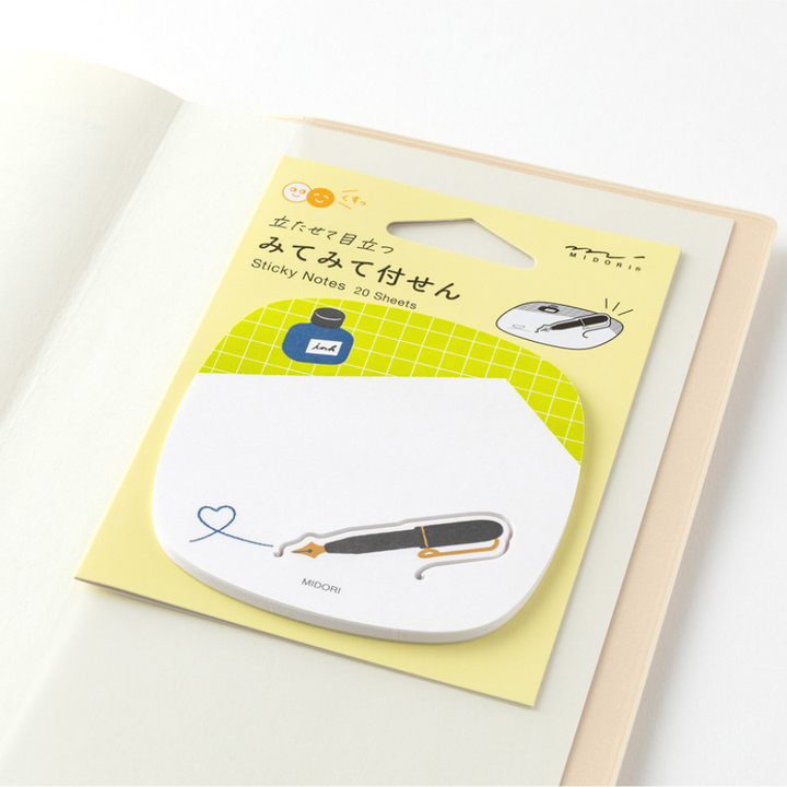 Midori Sticky Notes Pop-up Pen — side view