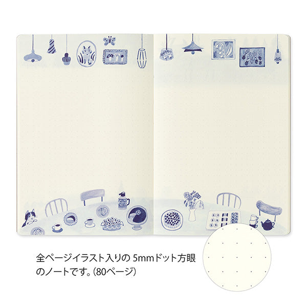 Midori Yuru Log Notebook B6 - Blue Nordic A