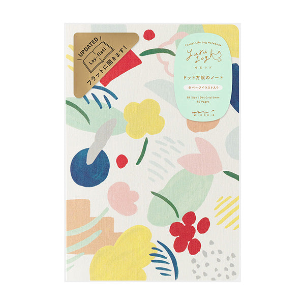 Midori Yuru Log Notebook B6 - Motif Textile A