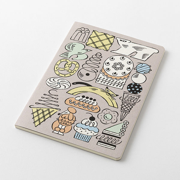 Midori Yuru Log Notebook B6 - Sweets &amp; Animals