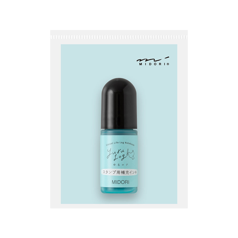 Midori Yuru Log Stamp Pre-inked Refill Ink Blue, Midori, Yuru Log, Pre-inked Refill Ink, Ink Refill, Stamp Ink Refill, Cityluxe