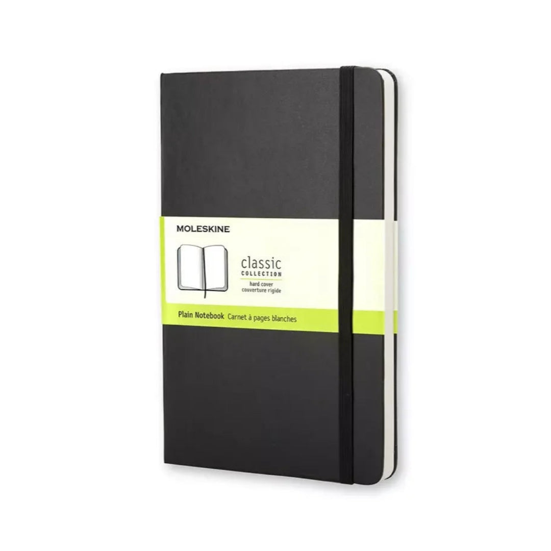 Moleskine Classic Large plain hardcover notebook in Black, 13 x 21 cm
