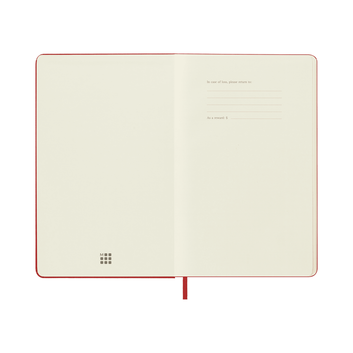 Moleskine Classic Large plain hardcover notebook in Scarlet Red, 13 x 21 cm – photo 2
