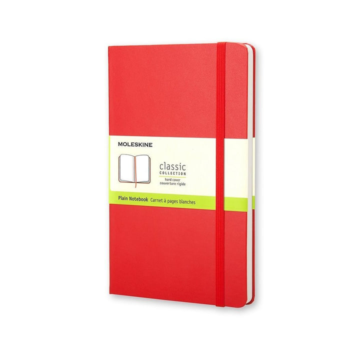 Moleskine Classic Large plain hardcover notebook in Scarlet Red, 13 x 21 cm