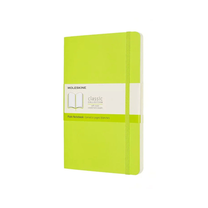 Moleskine Classic Large plain softcover notebook in Lemon Green, 13 x 21 cm