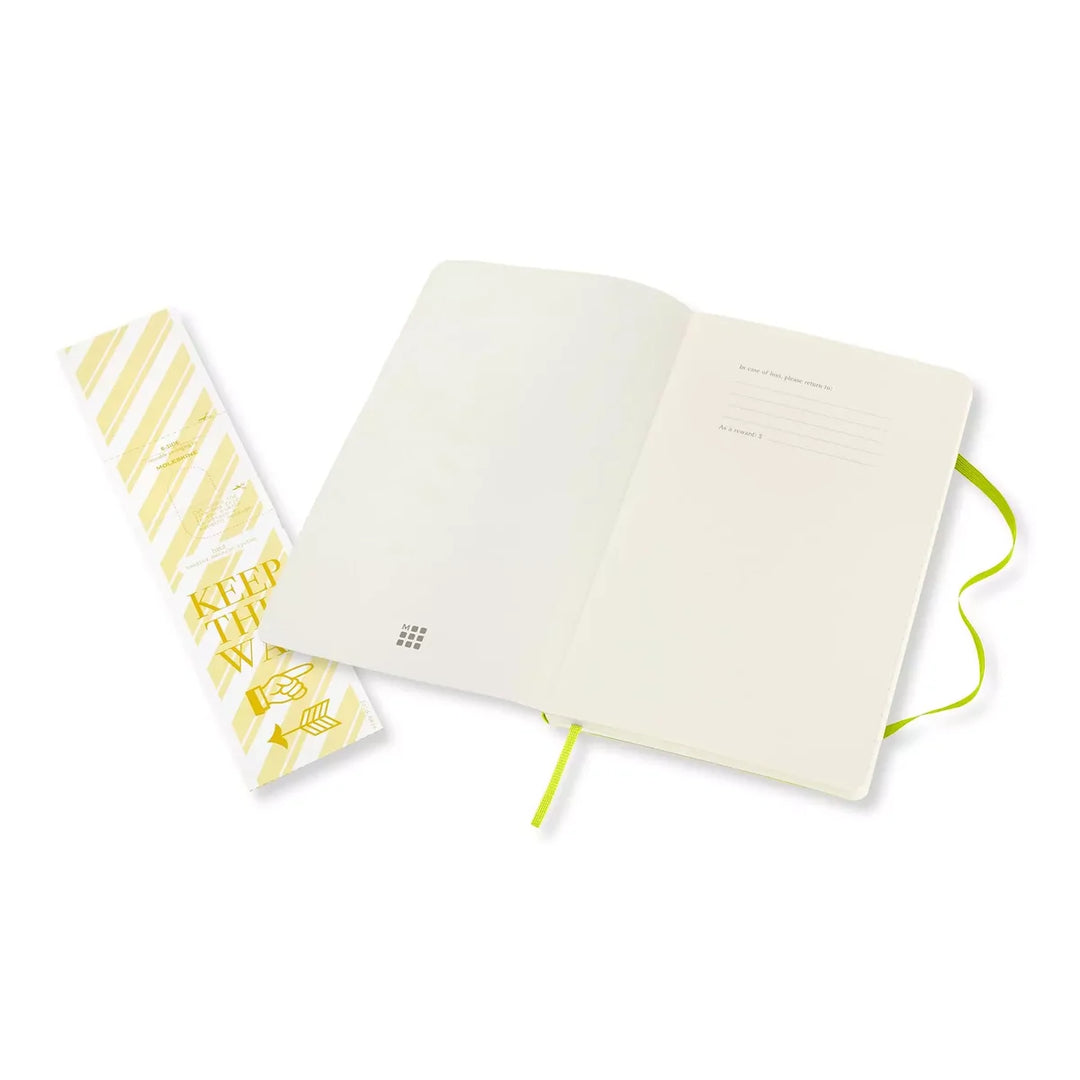 Moleskine Classic Large plain softcover notebook in Lemon Green, 13 x 21 cm – photo 3