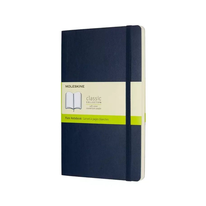Moleskine Classic Large plain softcover notebook in Sapphire Blue, 13 x 21 cm
