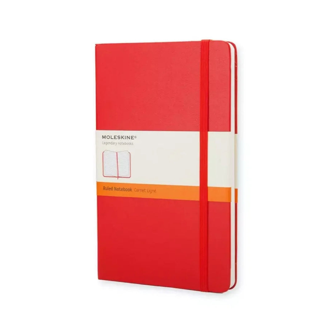 Moleskine Classic Large ruled hardcover notebook in Scarlet Red, 13 x 21 cm