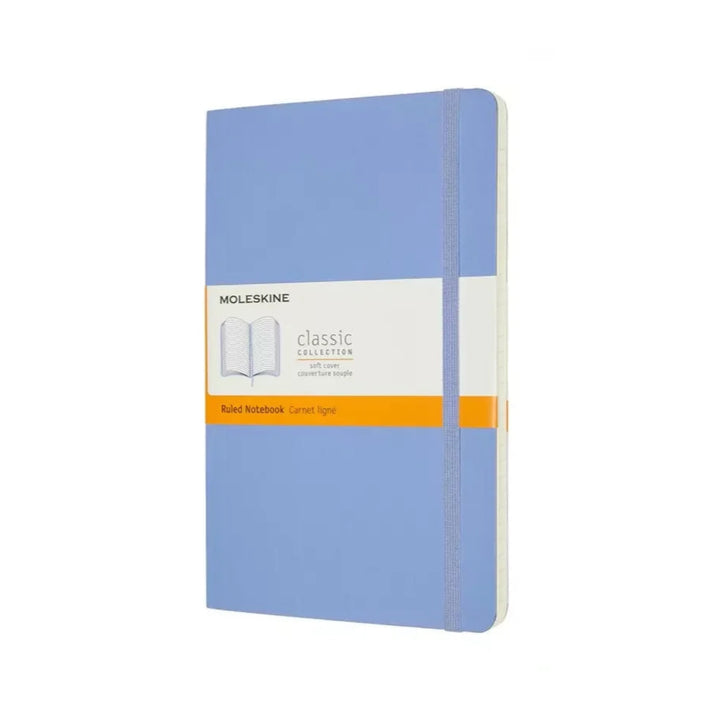 Moleskine Classic Large ruled softcover notebook in Hydrangea Blue, 13 x 21 cm