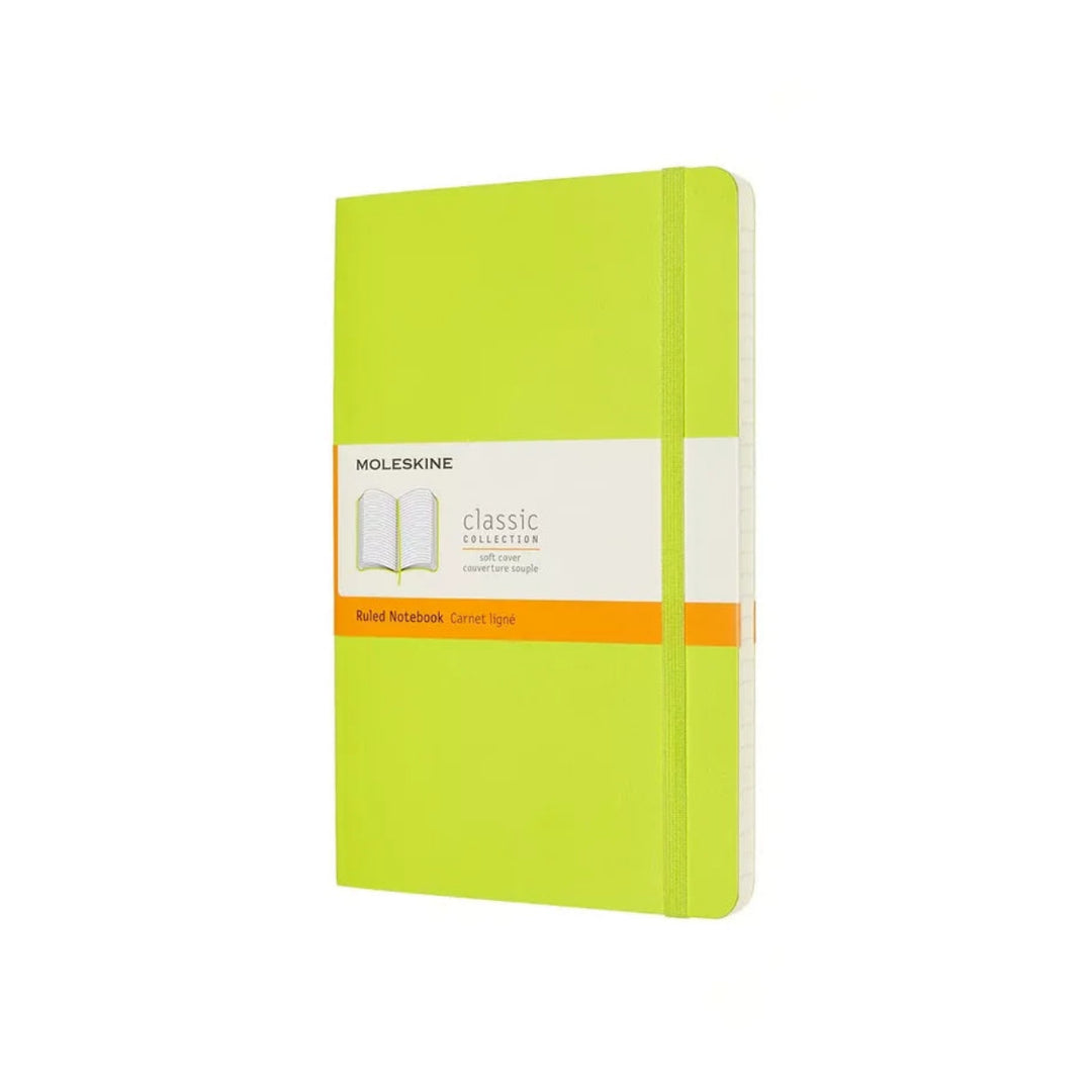 Moleskine Classic Large ruled softcover notebook in Lemon Green, 13 x 21 cm