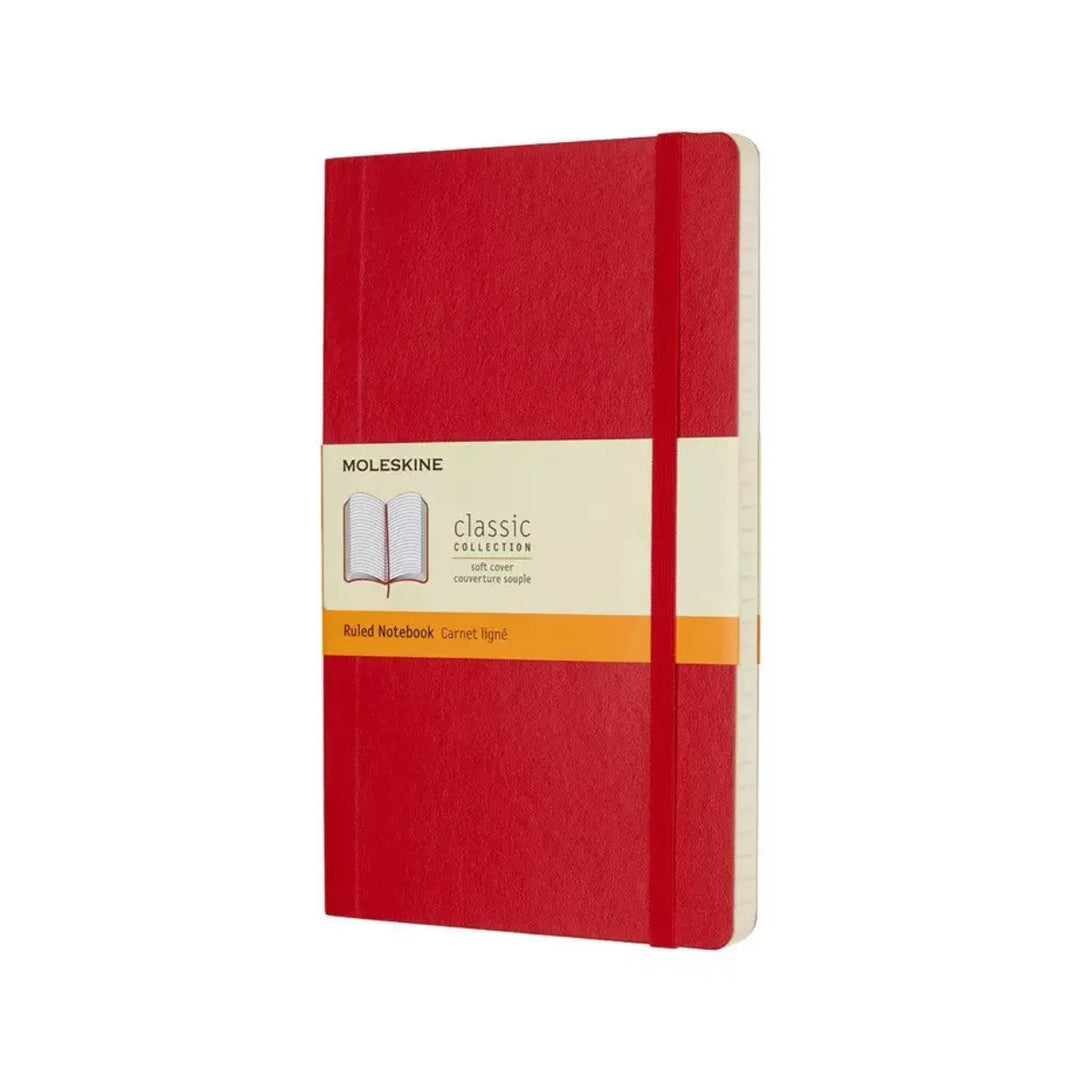 Moleskine Classic Large ruled softcover notebook in Scarlet Red, 13 x 21 cm