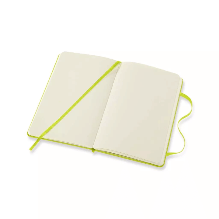 Moleskine Classic Pocket plain hardcover notebook in Lemon Green, 9 x 14 cm