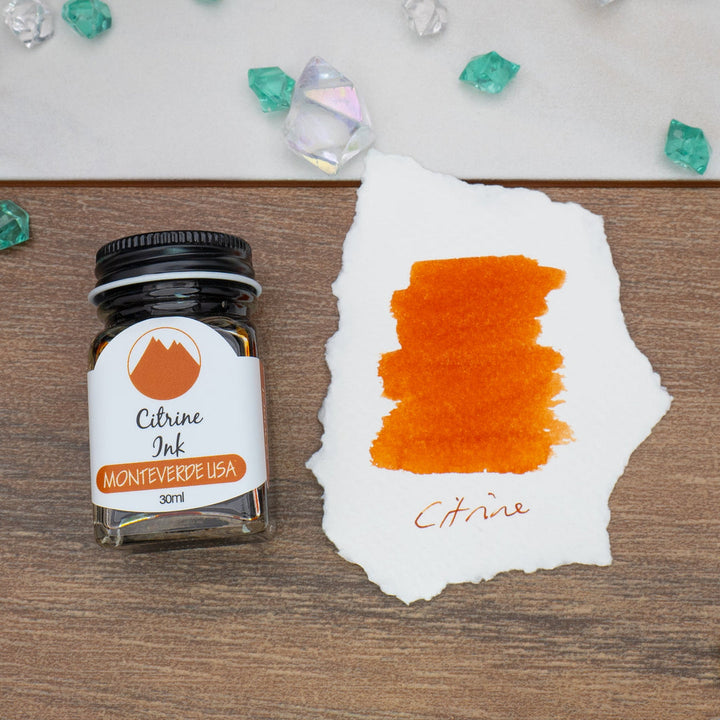 Monteverde 30ml Ink Bottle Citrine – detail view