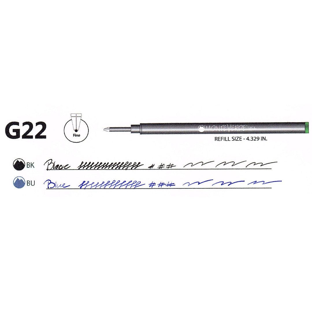 Monteverde 888 Ceramic Refill To Fit Capped Rollerball Pen Blue – detail view