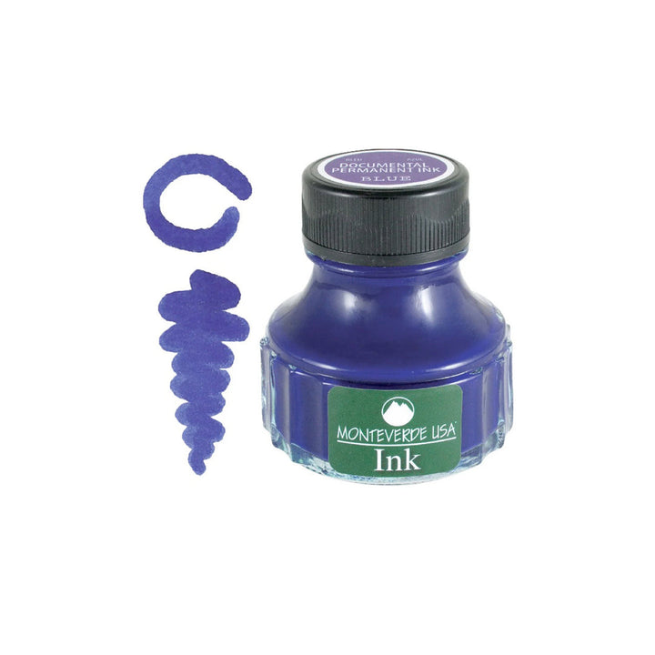 Monteverde 90ml Ink Bottle Document Permanent Blue – colour swatch