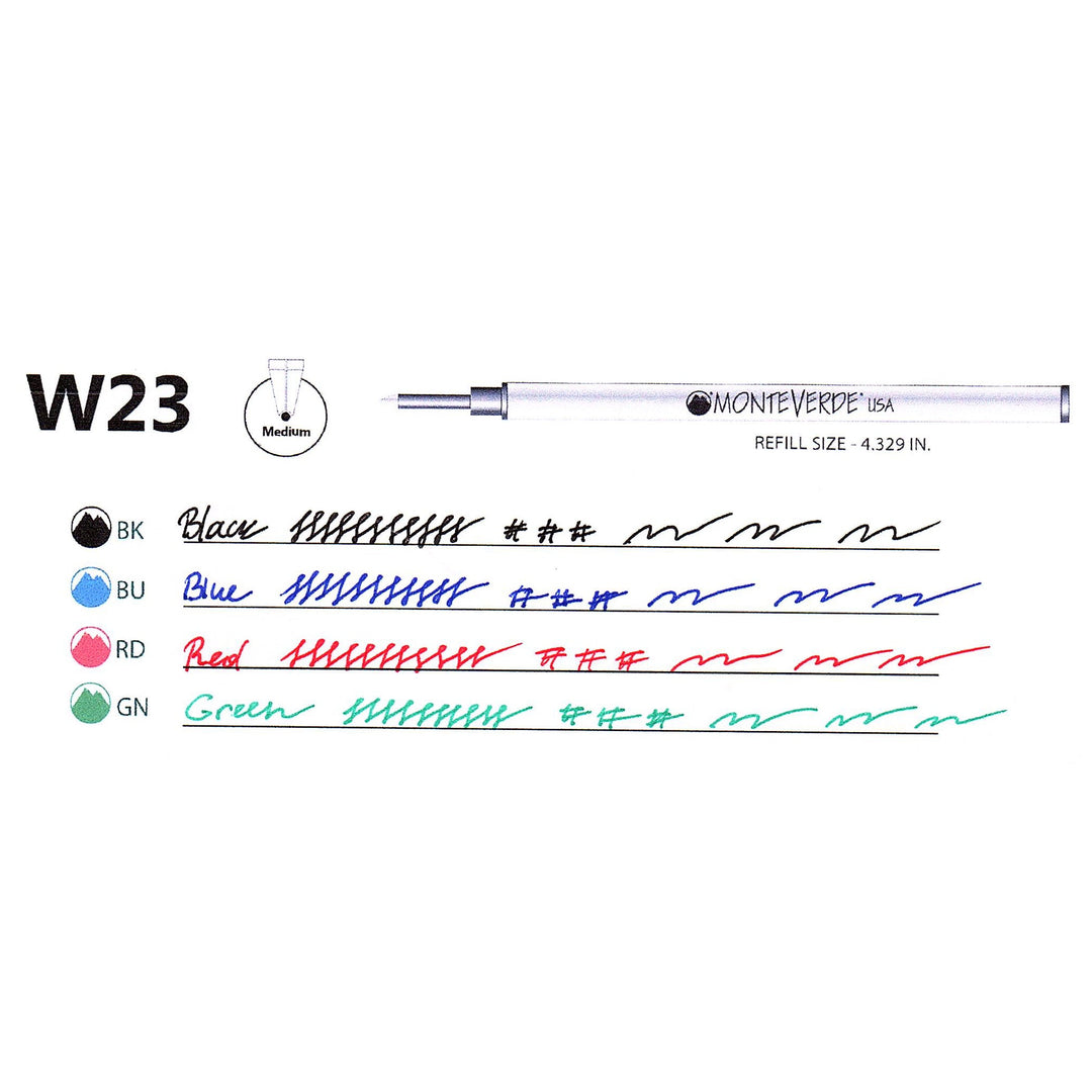 Monteverde Rollerball Refill To Fit Most Capped Rollerball Pens, Black, 2 Pack – detail view